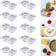 thumbnail image 1 of 10pcs Double Compartment Condiment Container with Lids, Mini Plastic Snack Containers, ,Microwave Safe,Leakproof Food Storage, To Go Food Containers,Take Out Sauce Container, 1 of 6