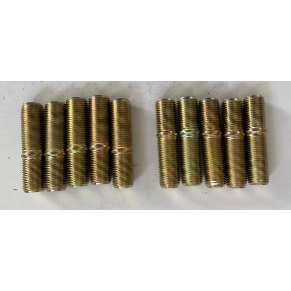 10pcs Double End Wheel Stud Screw in Bolt 1/2"-20 Dia 2" Long Fine Thread Bolts Replacement for Trailer Triton Dexter Hub