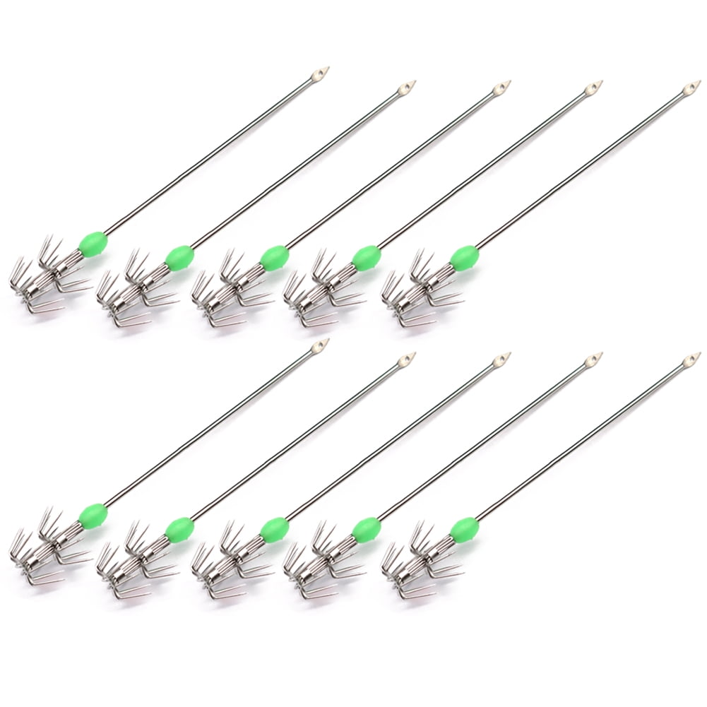 50pcs 14point Squid Hooks 30mm squid jig fishing tackle USA stock