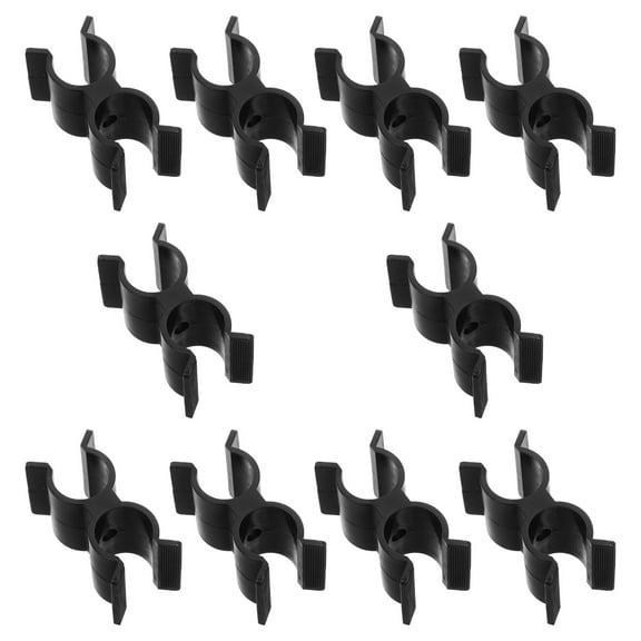 10pcs Double Port Pipe Clips Pipe Tube Joints Connector Clamp Fence Panel Fastener Supermarket Shelf Link Clamp Accessories