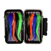 10pcs Dragon Tail Fishing Flies Assorted Color Combo Set 2/0 Hook 6.5-7.5"