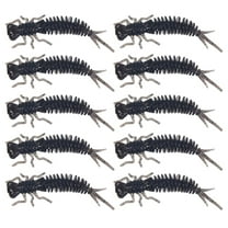 10pcs Dragonfly Larva Soft Silicone Fishing Lures for Bass,Trout,Soft Plastic Fishing Lure Sinking Deepwater Fishing Accessories for Saltwater Freshwater,Black
