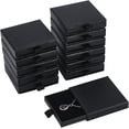 thumbnail image 1 of 10pcs Drawer Cardboard Jewelry Boxes Black Jewelry Gift Boxes Jewelry Box for Women for Ring Earrings Bracelets Necklaces Jewelry Gift 3.15x3.17x0.73 Inch, 1 of 8