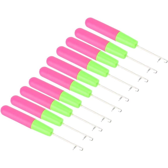10pcs Dreadlocks Crochet Hooks, Hair Crochet Needles Latch Hook Interlocking Tool for Hair Extension Braid Locs Craft