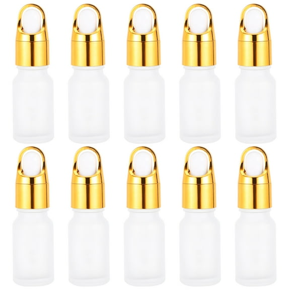 10pcs Dropper Bottles Clear Glass Bottles Essential Oils Sub Bottles (10ml)
