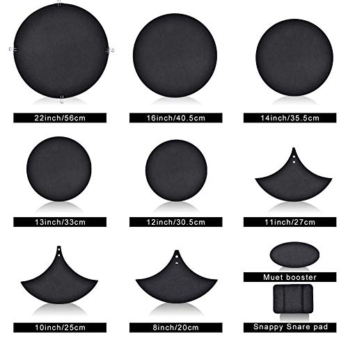10pcs Drum Mute Pad Sound off Silencer Drumming Rubber Practice Pad