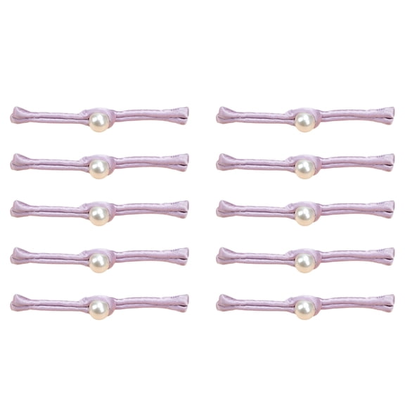 10pcs Dusty Chinese Knot Fasteners Pearls Embellished Buttons Sewing Button for Cheongsam Suits and Dance Clothes