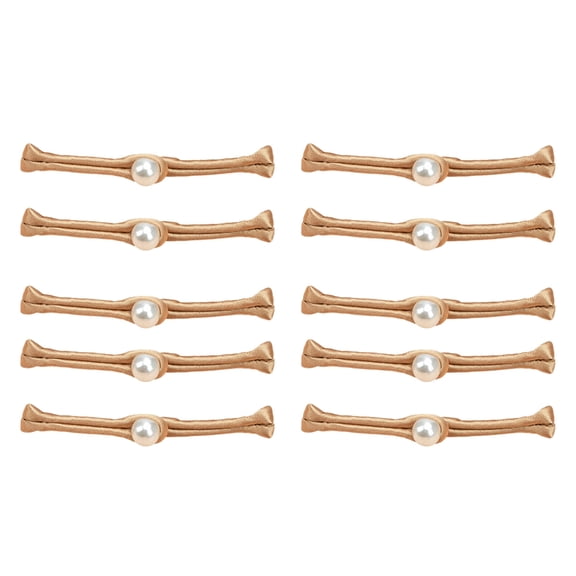 10pcs Dusty Chinese Knot Fasteners Pearls Embellished Buttons Sewing Button for Cheongsam Suits and Dance Clothes