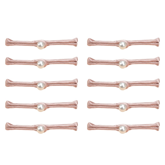 10pcs Dusty Chinese Knot Fasteners Pearls Embellished Buttons Sewing Button for Cheongsam Suits and Dance Clothes