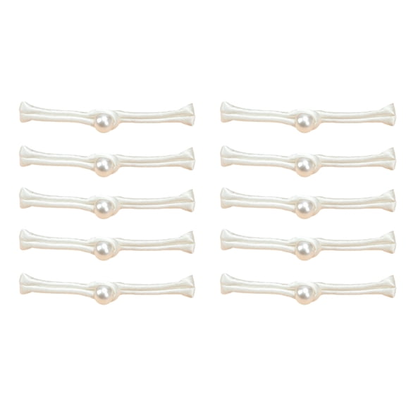 10pcs Dusty Chinese Knot Fasteners Pearls Embellished Buttons Sewing Button for Cheongsam Suits and Dance Clothes
