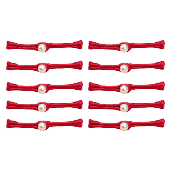 10pcs Dusty Chinese Knot Fasteners Pearls Embellished Buttons Sewing Button for Cheongsam Suits and Dance Clothes