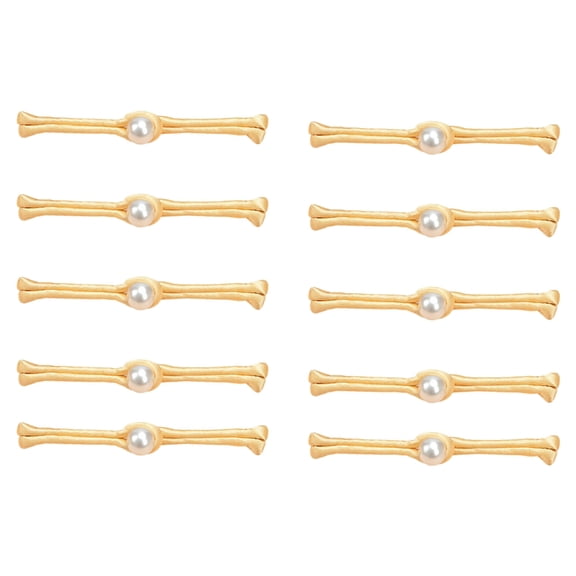 10pcs Dusty Chinese Knot Fasteners Pearls Embellished Buttons Sewing Button for Cheongsam Suits and Dance Clothes