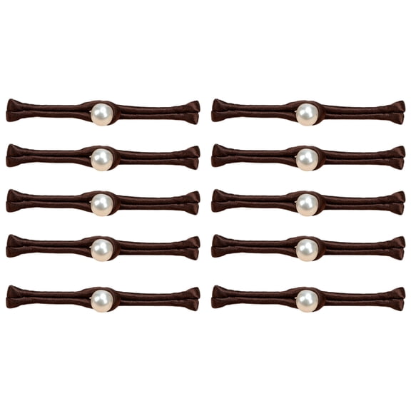10pcs Dusty Chinese Knot Fasteners Pearls Embellished Buttons Sewing Button for Cheongsam Suits and Dance Clothes