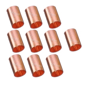 (10pcs) EZ-FLUID Plumbing 3/4" C X C LF Copper Slip Coupling Pressure Copper Fitting Without Stop,Sweat Solder Connection for Residential,Commercial