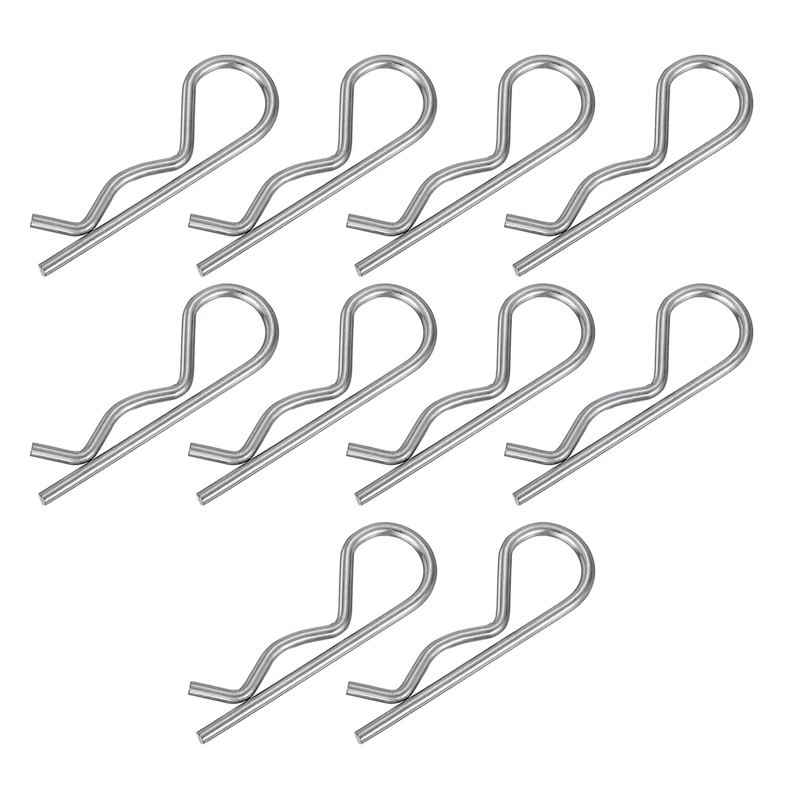 Ear Pin Clips 10pcs Ear Shaped Spring Cotter Pins Assortment set Steel Hairpin Clips ...