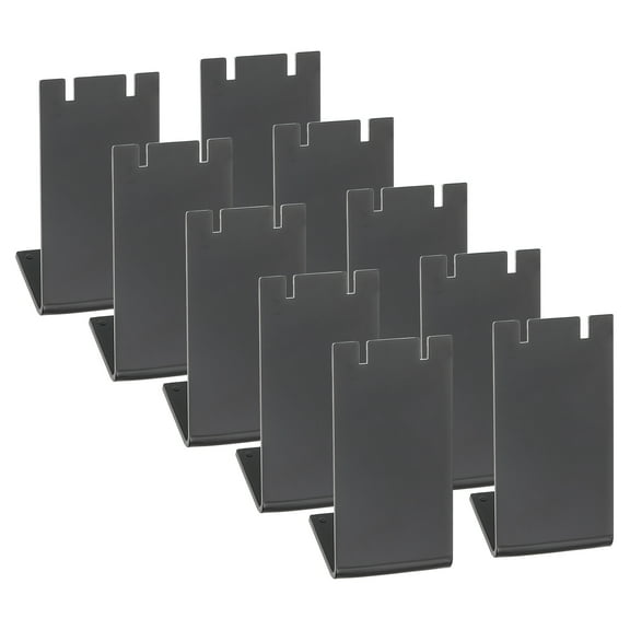 10pcs Earring Display Stand, Acrylic Earring Holder Earring Stands Storage Organizer L Rack, Black