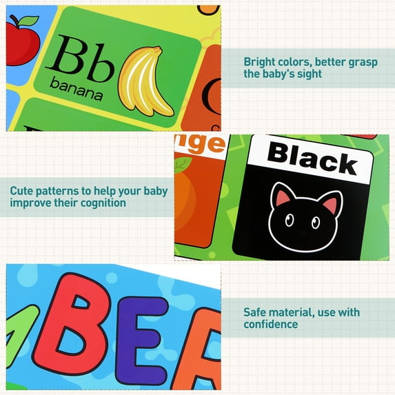10pcs Educational Posters Charts for Toddlers Boys Girls,Kindergarten Homeschool Preschool Learning Posters w/ Double-sided Tape