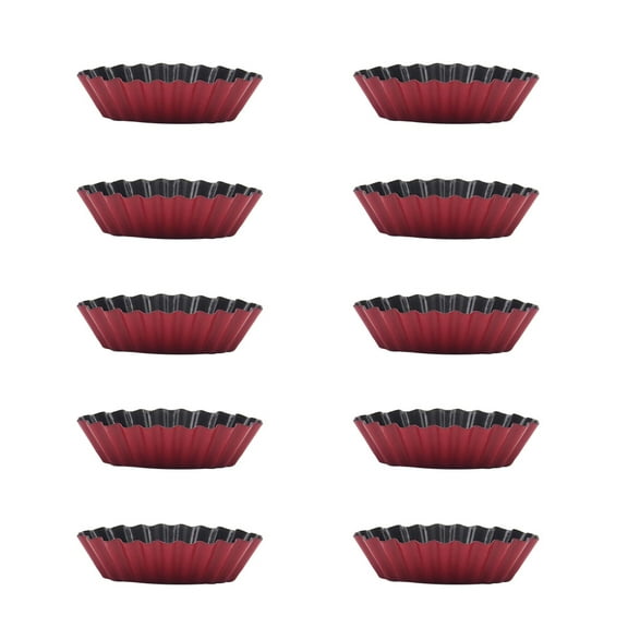 10pcs Egg Tart Mold Large Size DIY Cake Mold Baking Tool For Home Store Kitchen (Diameter 7.5 Cm)