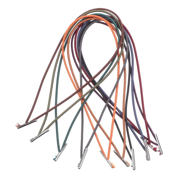 DEEPCRAFF 10-Pack Assorted Color Elastic Bands with Metal Fasteners for Notebooks, Journals, and Scrapbooks