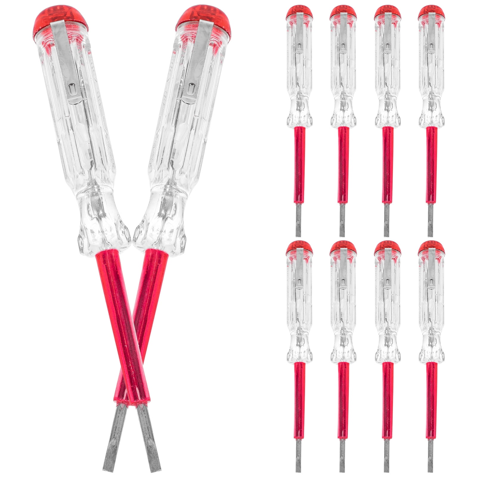10pcs Electric Tester Pen Live Wire Electric Screwdriver Tester Voltage Detector Walmart