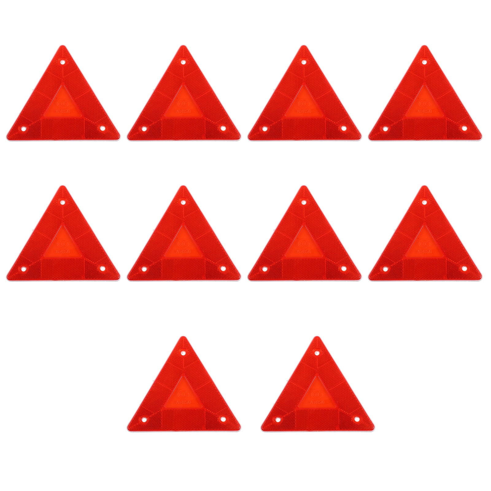 10pcs Emergency Warning Triangles Reflectors Roadside Safety Triangle