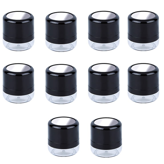 10pcs Empty Loose Powder Box, Makeup Powder Box, Portable Mirror Loose Powder Box, Mirror Travel DIY Makeup Foundation