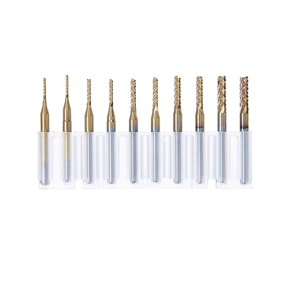 10pcs End Mill Drill Bit Set 1mm-3mm CNC Milling Bits 3.175mm Shank PCB Milling Cutter for Metal Milling Carbide End Mills