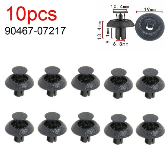 10pcs Engine Cover Radiator Support Air Deflector Side Shield Retainer Clip 90467-07217 for Lexus LX, IS, GS, RX350, RX450h and for Toyota for Camry, for Corolla, for Land Cruiser, for Prius