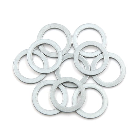 10pcs Engine Oil Crush Washers Drain Plug Gaskets 16mm ID. 22mm OD. Aluminum Alloy for Auto Car
