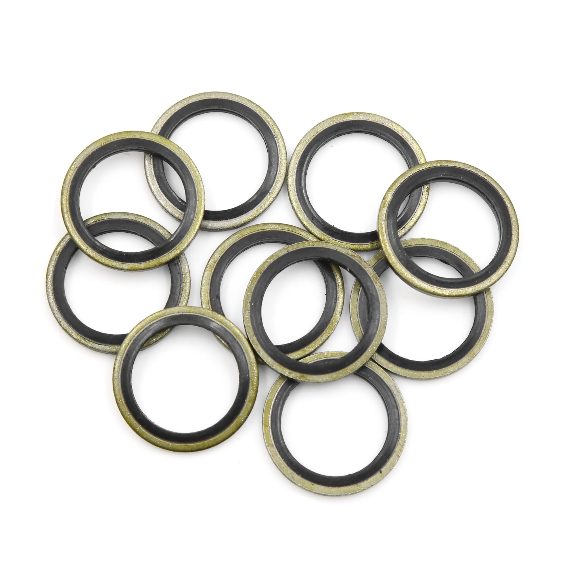 10pcs Engine Oil Crush Washers Drain Plug Gaskets 18mm ID. 25mm OD. for Auto Car