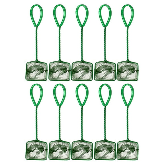 10pcs Ergonomic Handle Fish Net Fine Mesh Net For Safe Aquariums Use And Cleaning