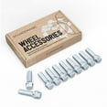 thumbnail image 1 of 10pcs Extended Silver 12x1.5 Lug Bolts (50mm Shank Length, Cone Seat) Not OEM Length - Compatible with BMW 128i 135i 318i 320i 325i 328i 335i M3 525i 528i 530i 535i M5 Z3 Z4 E36 E46 E60 E90 E92 E93, 1 of 8