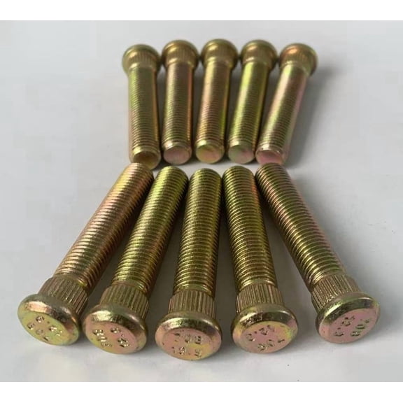 10pcs Extended Wheel Stud 1007708 M12x1.5 2.5 in. Length Replacement for GM Chevrolet Camaro Corvette, Ford Fusion Escape Foucs Fiesta Transit Connect Courier