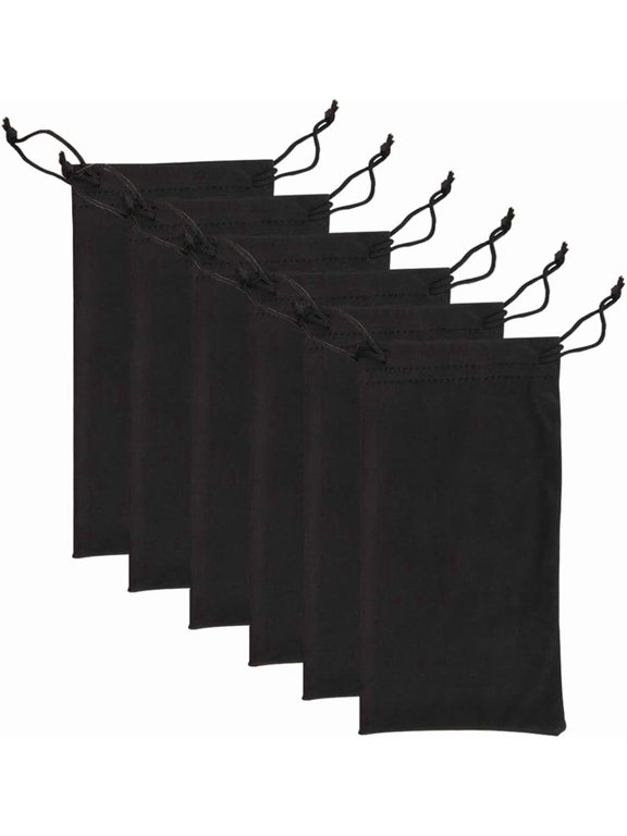 10pcs Eyeglasses Sunglasses Microfiber Pouch Bag, Cell Phone Storage Pouch 7.1" x 3.5"