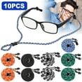 thumbnail image 1 of 10pcs Eyewear Retainers, TSV Polyester Glasses Straps, Adjustable Glasses Lanyard Holder Around Neck, 1 of 9