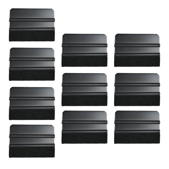 10pcs Fabric Felt Squeegee for Car Wrap Carbon Film Application Tools Window Tinting Clean Stickers Decal Scrapers