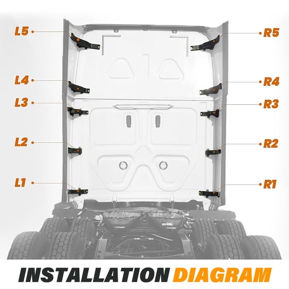 10pcs Fairing Hinge Bracket Kit Upper&Lower For Freightliner Cascadia 2008-2017