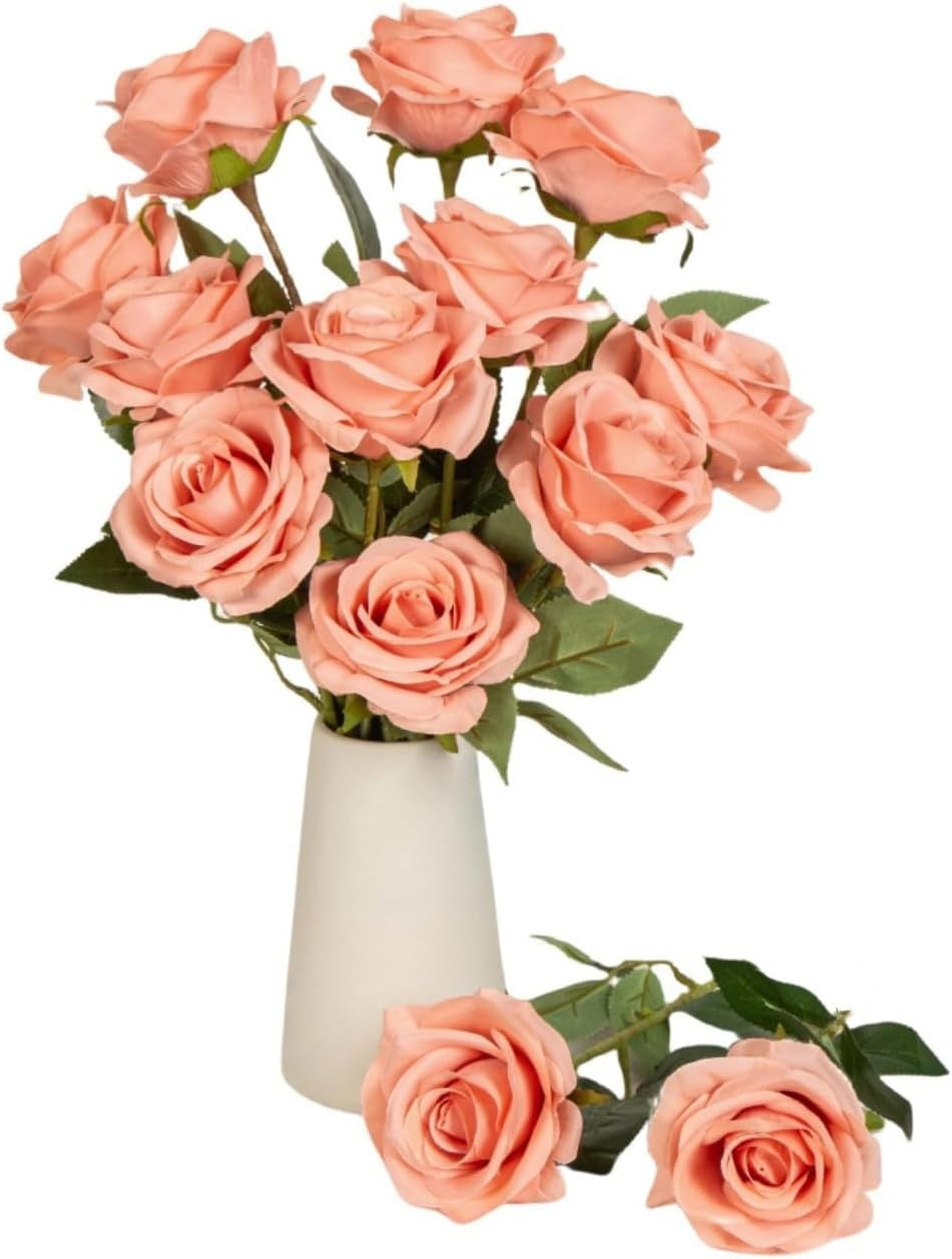 10pcs Fake Black Roses Artificial Silk Flowers Faux Rose Flower Long