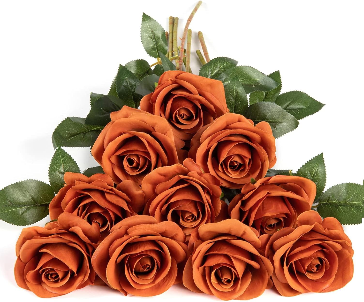 10pcs Fake Black Roses Artificial Silk Flowers Faux Rose Flower Long ...