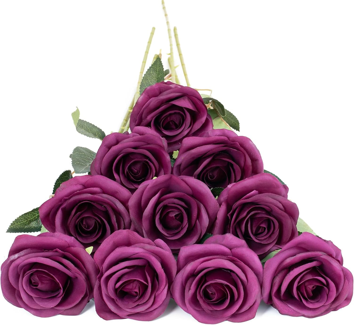 15 Pcs Artificial Chrysanthemum Ball Flowers With Eucalyptus Stems - Silk Decor For Home, Wedding & Table