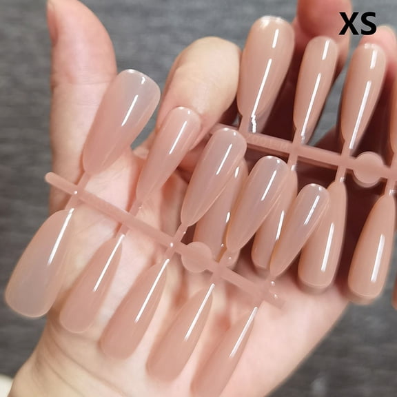 10pcs False Nails Press On Natural Transparent Tips Practising Gel Polish Display Fake Nail Practice Manicure Tool