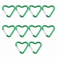 thumbnail image 1 of 10pcs Fashionable Heart Shape Spring Carabiner Keychain Accessory Portable for Hiking and Backpacking Key Holder, 1 of 7