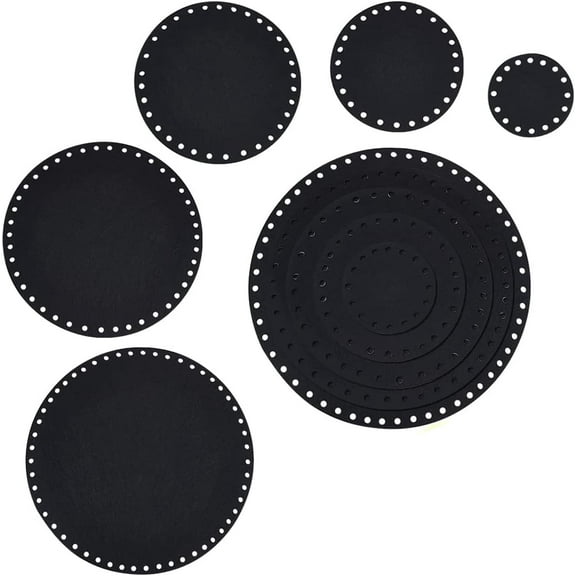 10pcs Felt Basket Bottom 5 Sizes Round Bag Bottom Crochet Basket Base Panel Bag Board Shaper 10/15/20/25/30mm for Thick Yarn DIY Knitting Basket Weaving Supplies Purse Making