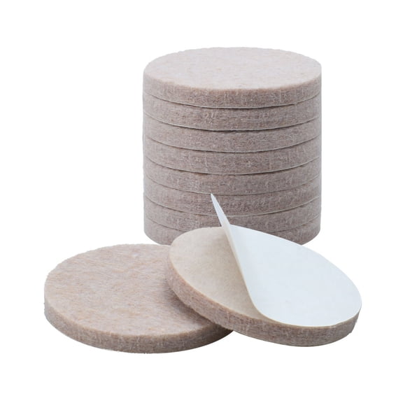 10pcs Felt Furniture Pads Round 1 1/4" Floor Protector for Table Closet Leg