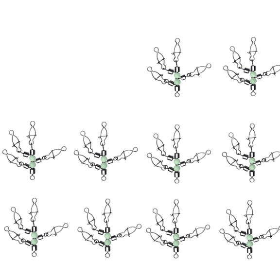 10pcs Fishing Bearing Rolling Swivels Connector Fishing Tackle Accessories Squid Jigs Lures Swivels