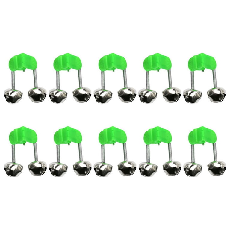 bells for fishing pole 10pcs Fishing Bells Clips Fishing Rod Alarm With Dual Alert Bells Fishing  Rod Bells Rod Making Equipment Hooks for Saltwater Ice Rope Ice Plate Sled
