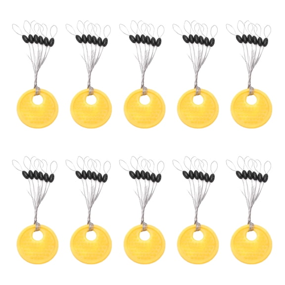 10pcs Fishing Float Stopper Sinker Stops Rubber Beans for Streams Rivers Lakes Fishing TackleS