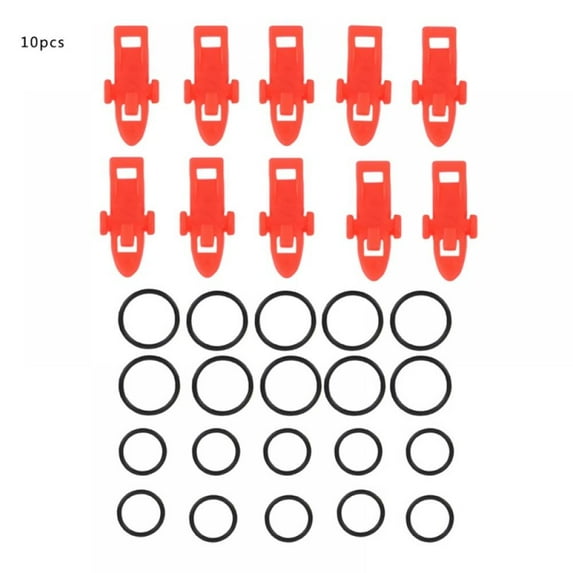 10pcs Fishing Hook Keeper Lure Bait Holder with Rubber Rings Fishing Fixed Bait Gear Portable Fishing Accessories