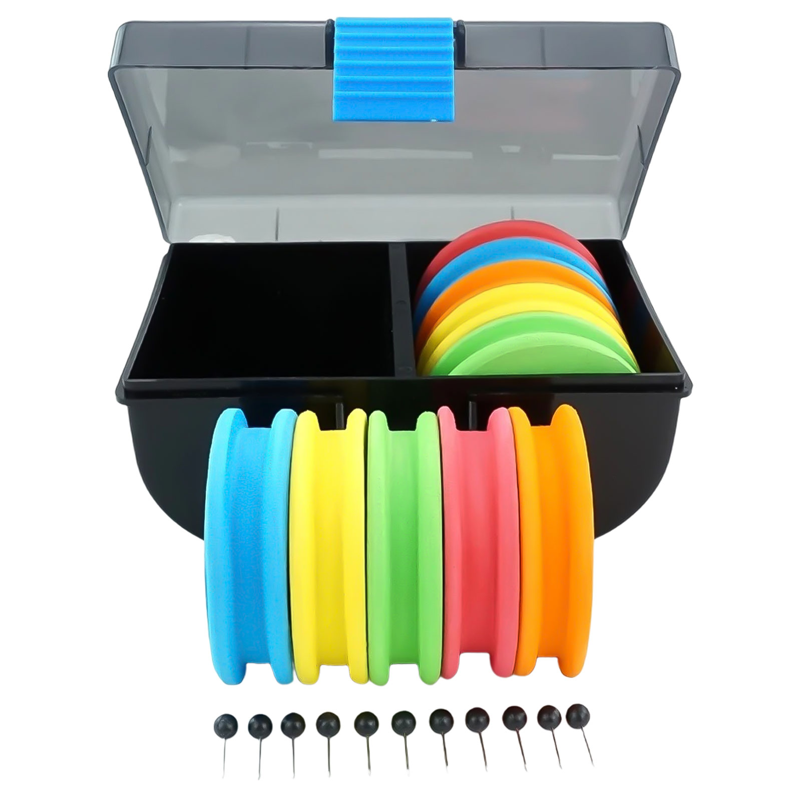Bobine In Schiuma EVA Toasis Per Lenza E Terminali Pesca | Confezione Da 36 Pezzi, Multicolore, Piccole