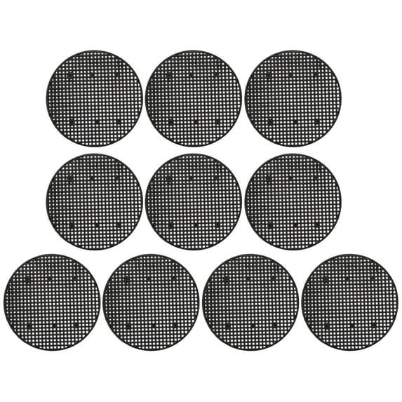 WRITWAA 10Pcs Round Flowerpot Mesh Mats Black Pe Plastic Bonsai Pot Drainage Hole Screens for Garden